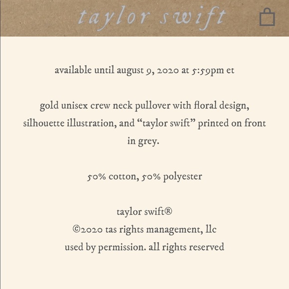 COPY - taylor swift still on that tightrope yellow gold folklore pullover sweat… - Picture 14 of 16